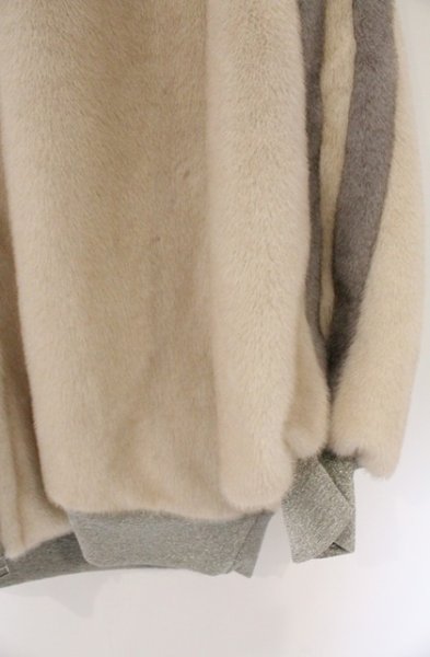 画像4: SHARE SPIRIT / ミンクファーブルゾン L アイボリーｘグレー O-26-02-23-001-SH-ou-YM-OS (4)