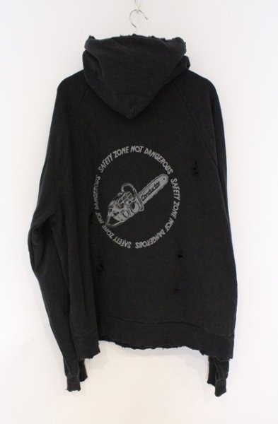画像6: el conductorH / COTTON DAMAGED HOODED SWEATER　パーカー 4 ピグメントブラック O-26-02-23-007-el-to-YM-OS (6)
