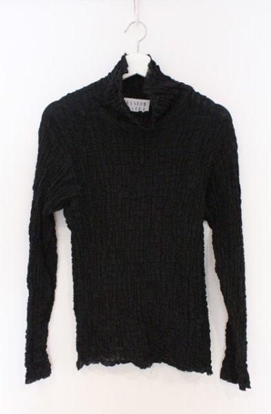 画像1: el conductorH / BUMPY TURTLE NECK トップ 4 ブラック O-26-02-23-009-el-to-YM-OS (1)