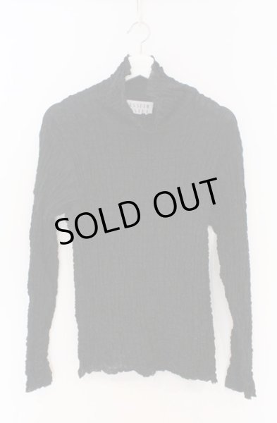 画像1: el conductorH / BUMPY TURTLE NECK トップ 4 ブラック O-26-02-23-009-el-to-YM-ZT013 (1)