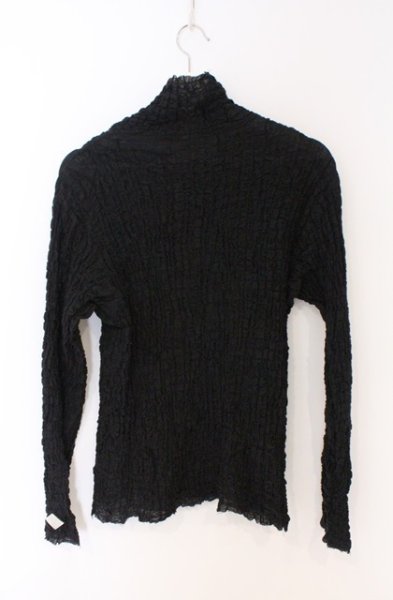 画像3: el conductorH / BUMPY TURTLE NECK トップ 4 ブラック O-26-02-23-009-el-to-YM-OS (3)