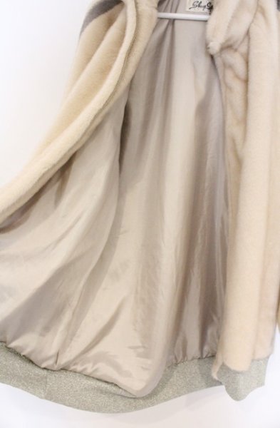 画像6: SHARE SPIRIT / ミンクファーブルゾン L アイボリーｘグレー O-26-02-23-001-SH-ou-YM-OS (6)