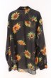 画像5: CavariA / 向日葵総柄シフォンシャツ 46 ブラックｘイエロー O-26-02-23-012-Ca-sh-YM-OS (5)