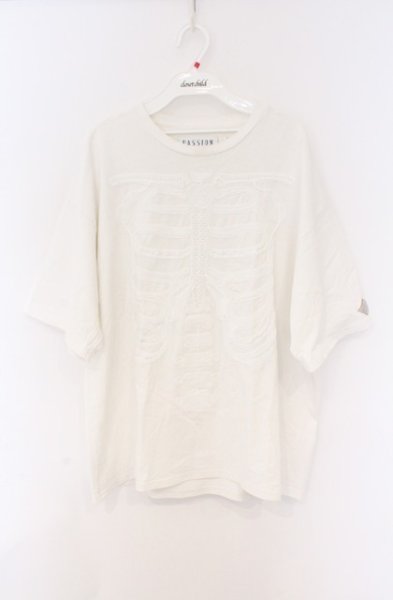 画像1: el conductorH / CORD EMBROIDERED T-SHIRT 'BONES Tシャツ 2 ホワイト O-26-02-23-013-el-to-YM-OS (1)