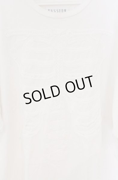 画像2: el conductorH / CORD EMBROIDERED T-SHIRT 'BONES Tシャツ 2 ホワイト O-26-02-23-013-el-to-YM-ZT005 (2)