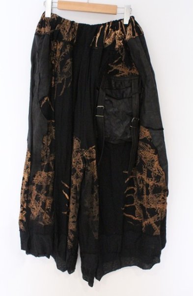 画像1: TT(Shohei Takamiya） / THE ABYSS ワイドパンツ  ブラックｘオレンジ O-26-02-23-017-TT-pa-YM-OS (1)