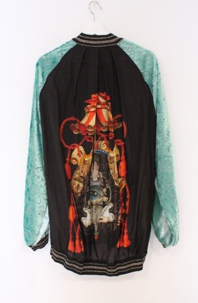 画像1: SHARE SPIRIT / Tassel Hand Eye トラックジャケット スカジャン M グリーンｘブラック O-26-02-23-002-SH-ou-YM-OS (1)