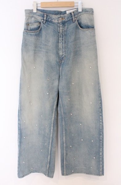 画像1: el conductorH / BIJOU STUDDED BAGGY JEAN TROUSERS デニムパンツ 4 インディゴ O-26-02-23-018-el-pa-YM-OS (1)