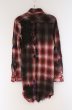 画像3: CIVARIZE / Gravitate ペンキ散らし加工チェックワッシャーロングシャツ 44 レッド O-26-03-21-024-CI-sh-YM-OS (3)