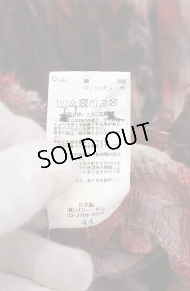 画像4: CIVARIZE / Gravitate ペンキ散らし加工チェックワッシャーロングシャツ 44 レッド O-26-03-21-024-CI-sh-YM-OS (4)