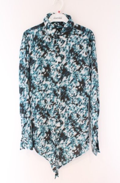 画像1: CIVARIZE / Pomp前下がり総柄シャツ 44 グリーン O-26-03-21-025-CI-sh-YM-OS (1)