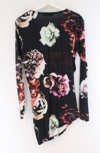 画像2: CIVARIZE / Zest フラワー総柄ドレープカットソー 44 ブラックｘレッド O-26-03-21-027-CI-to-YM-OS (2)