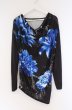 画像1: CIVARIZE / フラワー総柄ドレープカットソー 44 ブラックｘブルー O-26-03-21-028-CI-to-YM-OS (1)