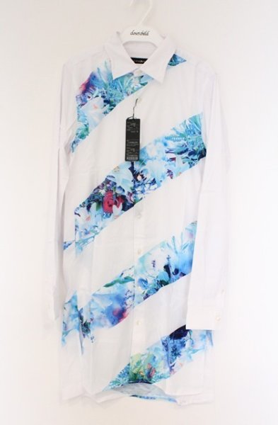 画像1: CIVARIZE / ストライプフラワープリントロングシャツ 44 ホワイト O-26-03-21-032-CI-sh-YM-OS (1)