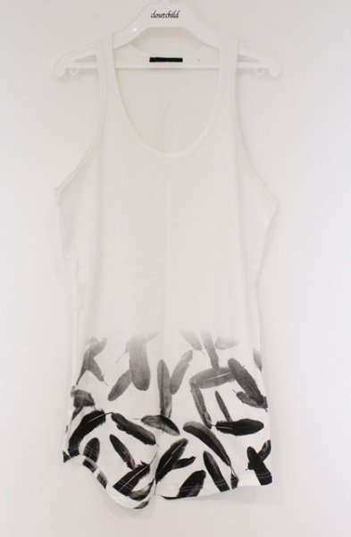画像1: CIVARIZE / Gabriel フェザープリントタンクトップ F ホワイト O-26-03-21-037-CI-ts-YM-OS (1)
