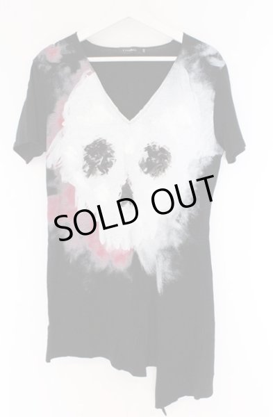 画像1: CIVARIZE / Pale スカル変形アシンメトリーTシャツ 46 ブラック O-26-03-21-038-CI-ts-YM-ZT015 (1)