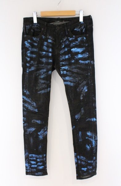 画像1: CIVARIZE / Avid カラー箔加工ストレッチスキニーデニムパンツ 44 ブルーｘブラック O-26-03-21-040-CI-pa-YM-OS (1)