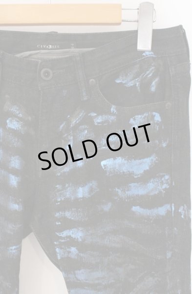 画像2: CIVARIZE / Avid カラー箔加工ストレッチスキニーデニムパンツ 44 ブルーｘブラック O-26-03-21-040-CI-pa-YM-OS (2)