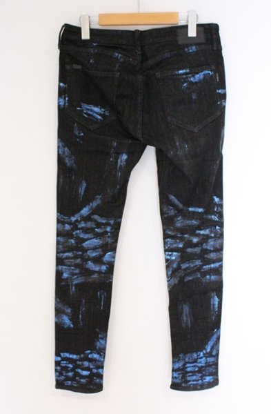 画像3: CIVARIZE / Avid カラー箔加工ストレッチスキニーデニムパンツ 44 ブルーｘブラック O-26-03-21-040-CI-pa-YM-OS (3)