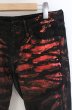 画像2: CIVARIZE / Avid カラー箔加工ストレッチスキニーデニムパンツ 44 レッドｘブラック O-26-03-21-041-CI-pa-YM-OS (2)