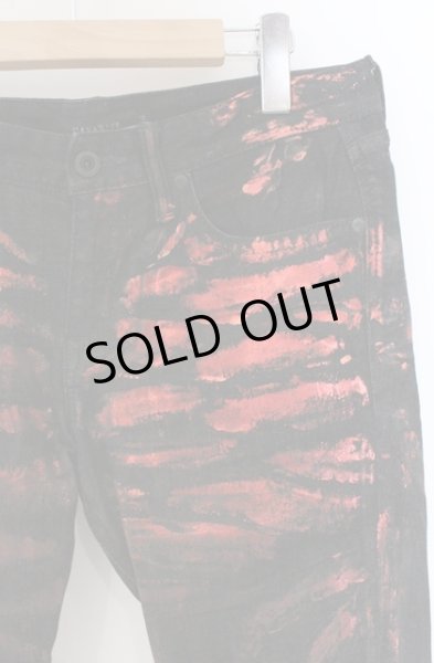 画像2: CIVARIZE / Avid カラー箔加工ストレッチスキニーデニムパンツ 44 レッドｘブラック O-26-03-21-041-CI-pa-YM-OS (2)
