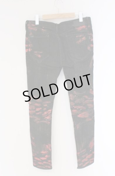 画像3: CIVARIZE / Avid カラー箔加工ストレッチスキニーデニムパンツ 44 レッドｘブラック O-26-03-21-041-CI-pa-YM-OS (3)