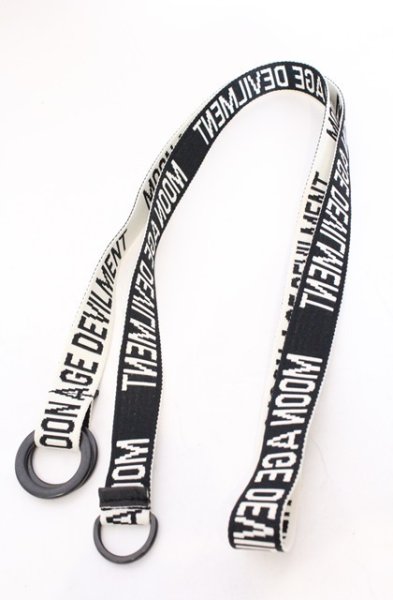 画像1: Moonage Devilment / Embroidery Long Belt ベルト  ホワイトｘブラック O-26-03-21-048-Mo-za-YM-OS (1)