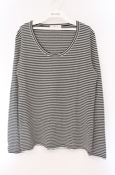 画像1: MENTAL / ピンボーダーカットソー 46 ブラックｘホワイト O-26-03-21-011-ME-to-YM-OS (1)