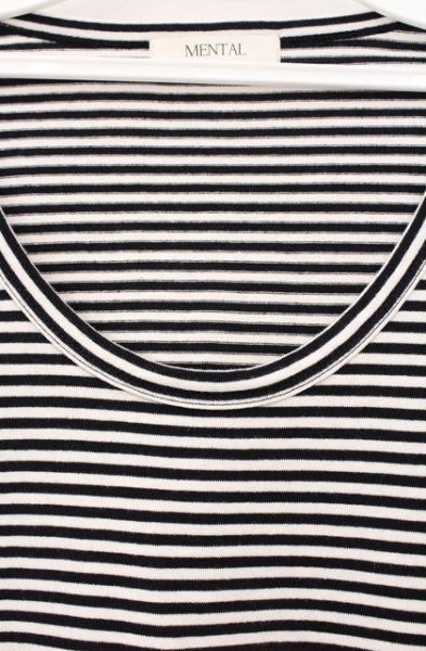 画像2: MENTAL / ピンボーダーカットソー 46 ブラックｘホワイト O-26-03-21-011-ME-to-YM-OS (2)