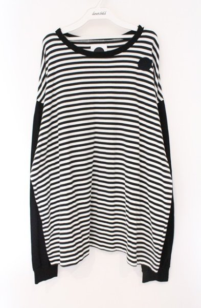 画像1: Moonage Devilment / ボーダーワイドカットソー 46 ブラックｘホワイト O-26-03-21-015-Mo-to-YM-OS (1)