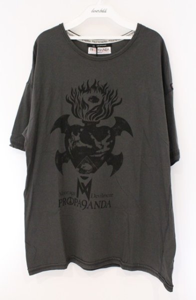画像1: Moonage Devilment / PROPA9ANDAコラボ プリントUネックTシャツ 46 チャコール O-26-03-21-017-Mo-ts-YM-OS (1)