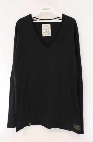 画像1: Moonage Devilment / EGO TRIPPING GRANDE JOGO Vネックカットソー 46 ブラック O-26-03-21-018-Mo-to-YM-OS (1)