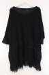 画像4: CIVARIZE / Ciel フリンジドルマンニットポンチョ F ブラック O-26-03-21-020-CI-to-YM-OS (4)