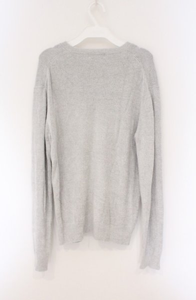 画像3: Zero by TORNADO MART / モールヤーンVネックニットソー L グレー O-26-03-26-029-Ze-to-YM-OS (3)