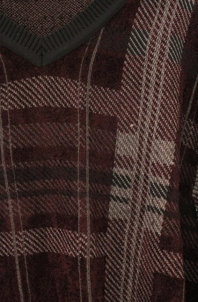 画像2: 5351pour les Hommes / タータン起毛ニットソー 48 ワイン O-26-03-26-031-53-to-YM-OS (2)