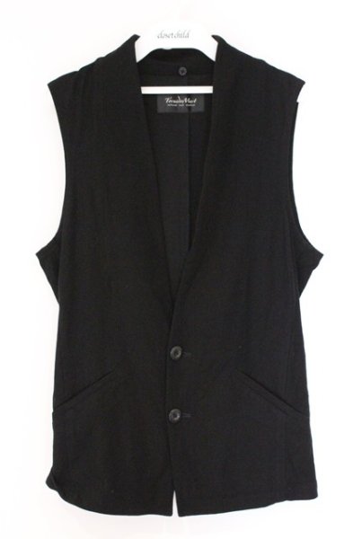 画像1: TORNADO MART / ノーカラーガルゼベスト M ブラック O-26-03-26-034-TO-to-YM-OS (1)