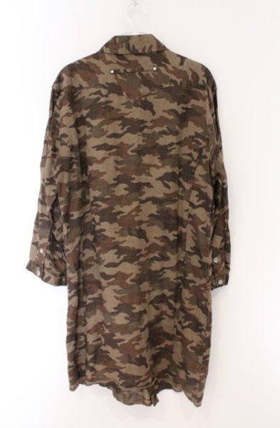 画像3: TORNADO MART / リネンロング七分袖カモフラシャツ L カーキ O-26-03-26-036-TO-sh-YM-OS (3)