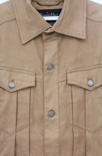 画像2: TORNADO MART / スエードタッチストレッチシャツブルゾン L キャメル O-26-03-26-038-TO-sh-YM-OS (2)