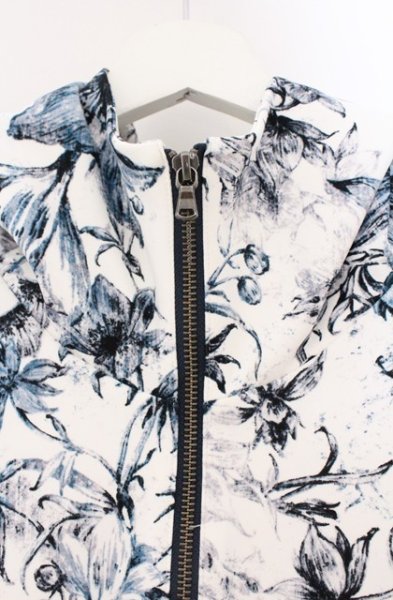 画像2: TORNADO MART / フラワープリントパーカー L ホワイトｘブルー O-26-03-26-041-TO-to-YM-OS (2)