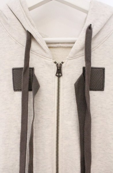 画像2: TheATeR / 裏毛ZIPUPパーカー F アイボリー O-26-03-26-045-Th-to-YM-OS (2)