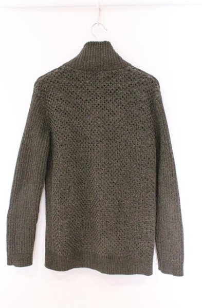 画像3: TORNADO MART / カスリネットモールスタンドZIPニットカーディガン L カーキ O-26-03-26-051-TO-ja-YM-OS (3)