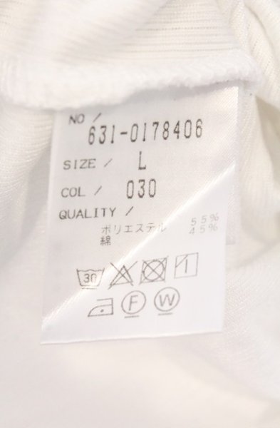 画像4: Zero by TORNADO MART / ランダム針抜きABSテレコ半袖Tシャツ L ホワイト O-26-03-26-006-Ze-ts-YM-OS (4)