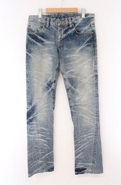 画像1: TORNADO MART / スペースクラウドシューカットデニムパンツ M インディゴｘブラック O-26-03-26-061-TO-pa-YM-OS (1)