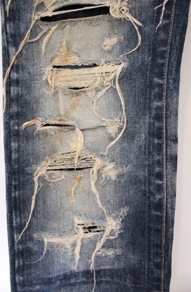 画像2: TORNADO MART / ハードダメージシューカットデニムパンツ S インディゴ O-26-03-26-065-TO-pa-YM-OS (2)