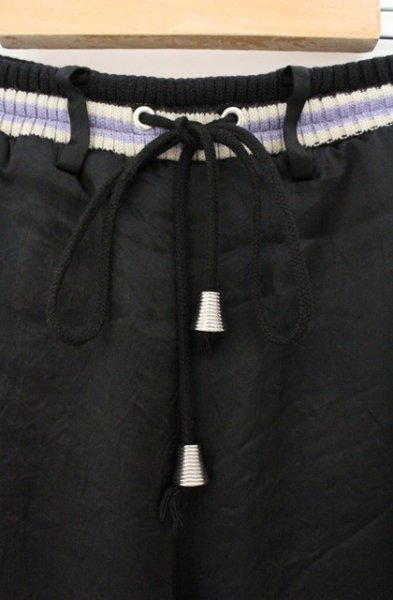 画像2: el conductorH / SATIN SOUVENIR TROUSERS パンツ 4 ブラックｘシルバー O-26-03-26-067-el-pa-YM-OS (2)