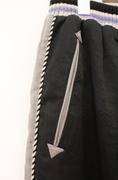 画像3: el conductorH / SATIN SOUVENIR TROUSERS パンツ 4 ブラックｘシルバー O-26-03-26-067-el-pa-YM-OS (3)