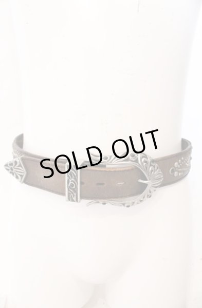 画像1: TORNADO MART / ラージバックルスタッズベルト M ブラウン O-26-03-26-068-TO-0-YM-OS (1)