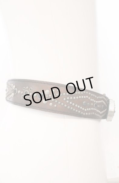 画像3: TORNADO MART / ラージバックルスタッズベルト M ブラウン O-26-03-26-068-TO-0-YM-OS (3)