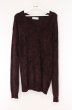 画像1: Zero by TORNADO MART / モールヤーンVネックニットソー L ボルドー O-26-03-26-015-Ze-to-YM-OS (1)