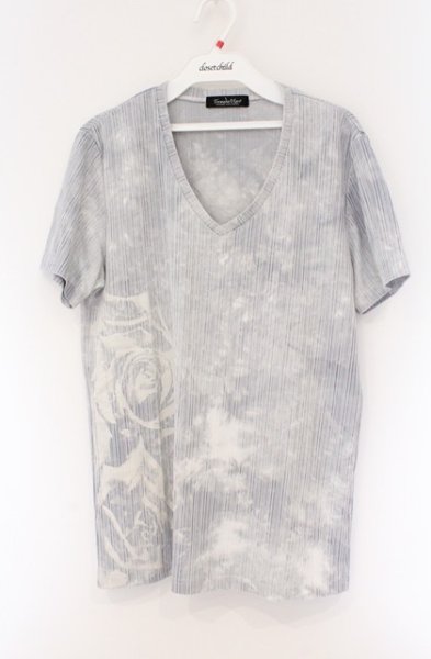 画像1: TORNADO MART / ランダム針抜きラッカーVネックTシャツ M グレー O-26-03-26-016-TO-ts-YM-OS (1)